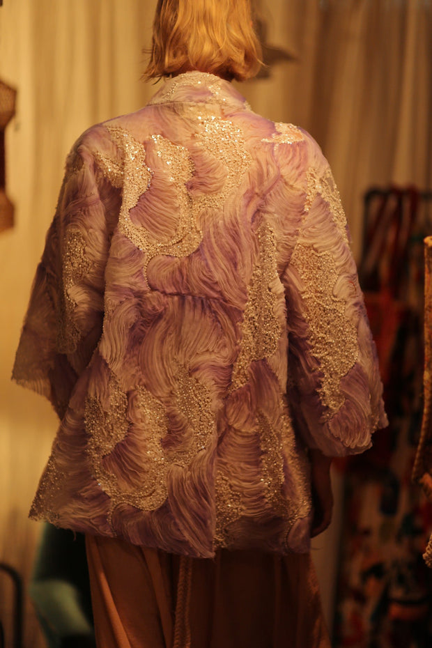 LILAL EMBROIDERED SEQUIN KIMONO OMANI