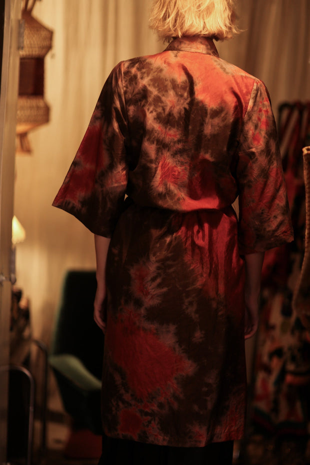 FIRE THAI SILK KIMONO