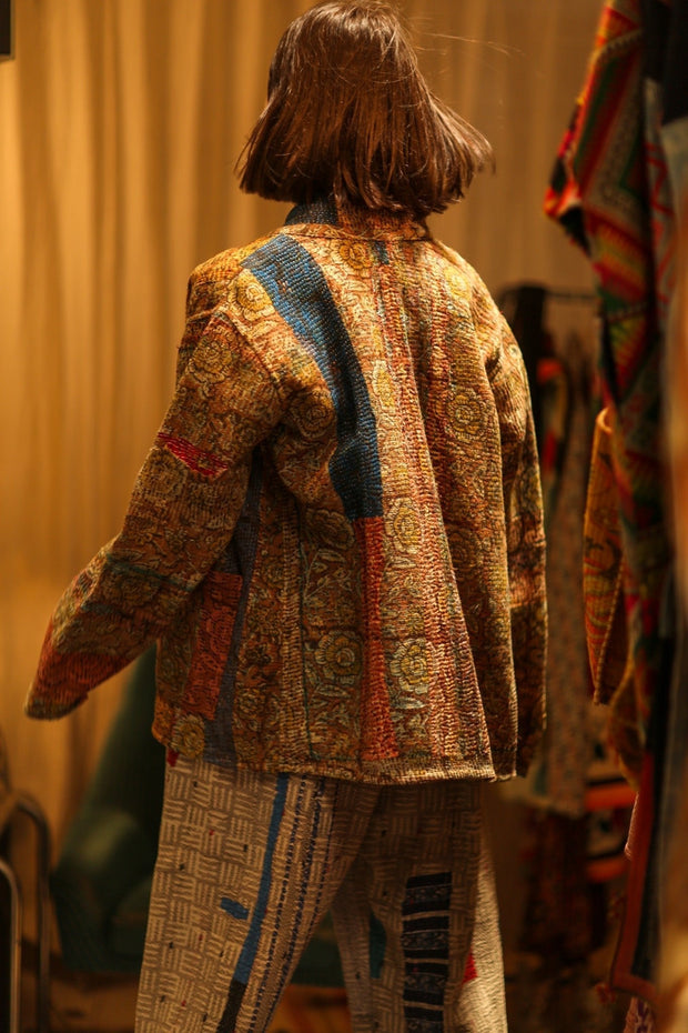 ARTISAN KANTHA KIMONO RIAA - sustainably made MOMO NEW YORK sustainable clothing, Coat slow fashion