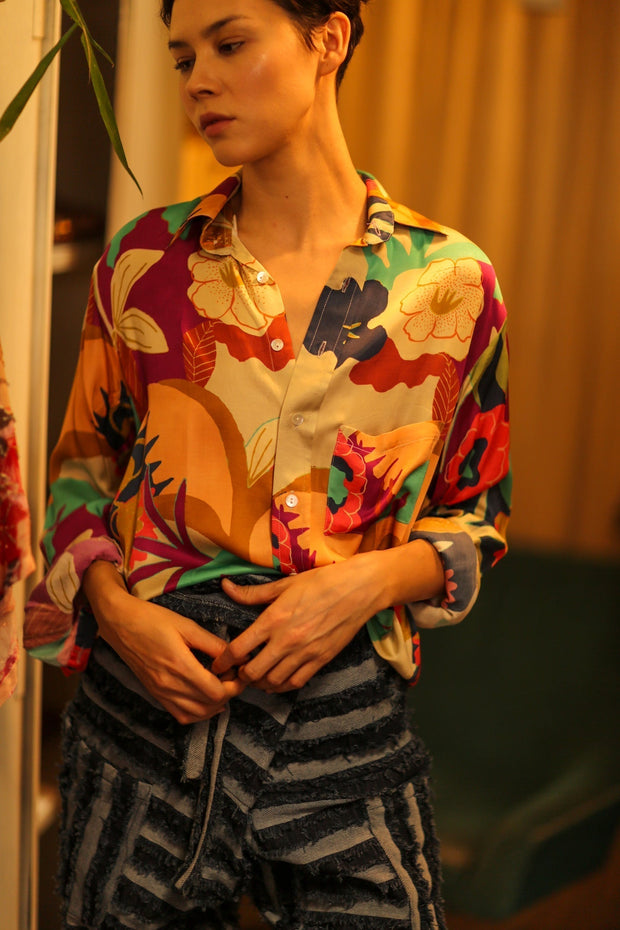 BOYFRIEND BILLIE BROWNIE - sustainably made MOMO NEW YORK sustainable clothing, boyfrend shirt slow fashion