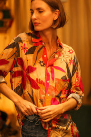 BOYFRIEND BILLIE ME BLOOMING - sustainably made MOMO NEW YORK sustainable clothing, boyfrend shirt slow fashion