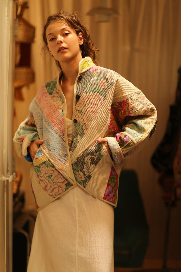 CHRISTOPHER KANTHA BOMBER JACKET - sustainably made MOMO NEW YORK sustainable clothing, bomber slow fashion