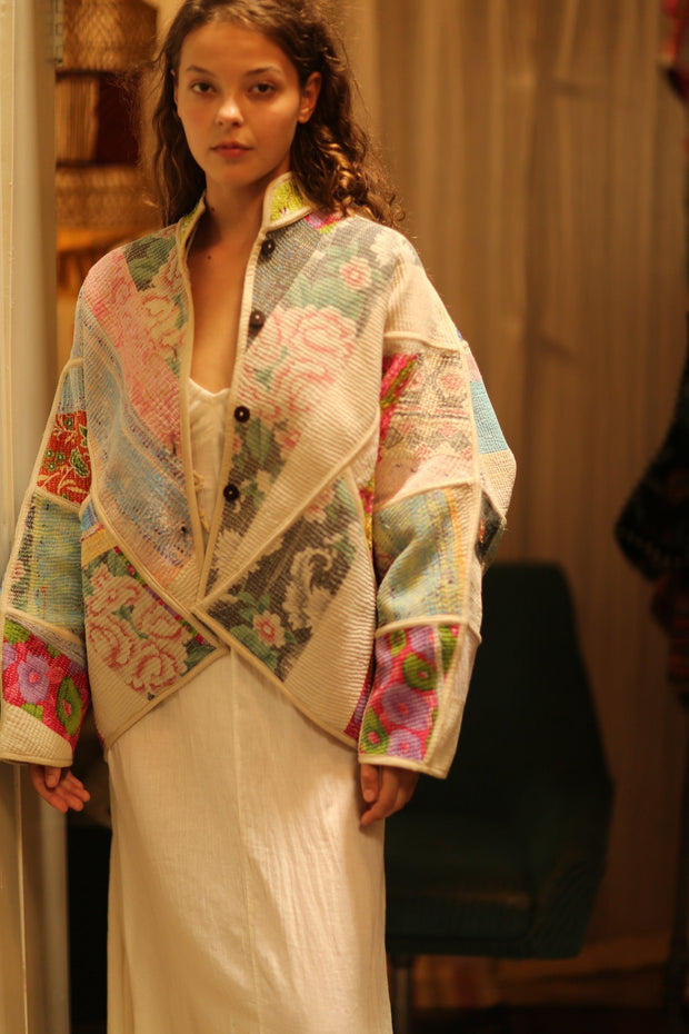 CHRISTOPHER KANTHA BOMBER JACKET - sustainably made MOMO NEW YORK sustainable clothing, bomber slow fashion