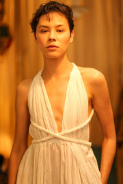 COTTON DRESS DAISY - sustainably made MOMO NEW YORK sustainable clothing, dresskaftan slow fashion