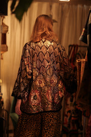 DIANA EMBELLISHED KIMONO - sustainably made MOMO NEW YORK sustainable clothing, embellished slow fashion