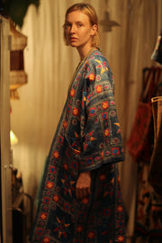 DUMA ARTISAN MADE EMBROIDERED KIMONO PINK 2 - sustainably made MOMO NEW YORK sustainable clothing, Coat slow fashion