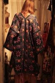 DUMA ARTISAN MADE EMBROIDERED KIMONO PINK 3 - sustainably made MOMO NEW YORK sustainable clothing, Coat slow fashion