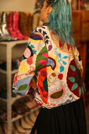 EMBROIDERED BOMBER JACKET CLARA - sustainably made MOMO NEW YORK sustainable clothing, bestseller slow fashion