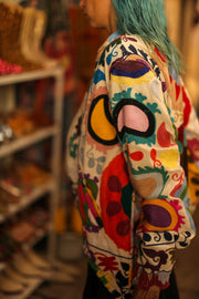 EMBROIDERED BOMBER JACKET CLARA - sustainably made MOMO NEW YORK sustainable clothing, bestseller slow fashion