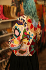 EMBROIDERED BOMBER JACKET CLARA - sustainably made MOMO NEW YORK sustainable clothing, bestseller slow fashion