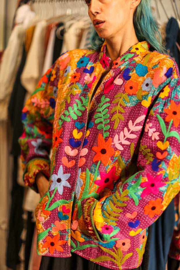 EMBROIDERED JACKET HOSIA - sustainably made MOMO NEW YORK sustainable clothing, bestseller slow fashion