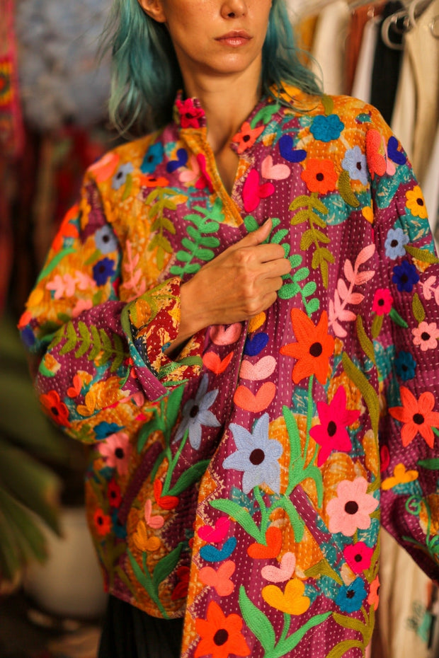 EMBROIDERED JACKET HOSIA - sustainably made MOMO NEW YORK sustainable clothing, bestseller slow fashion