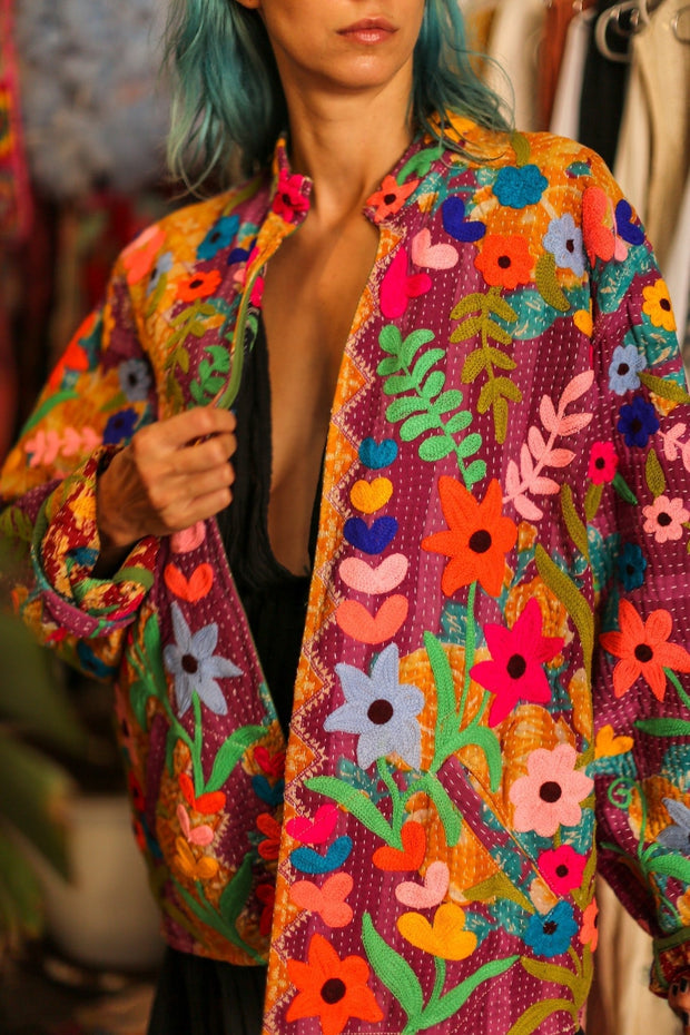 EMBROIDERED JACKET HOSIA - sustainably made MOMO NEW YORK sustainable clothing, bestseller slow fashion