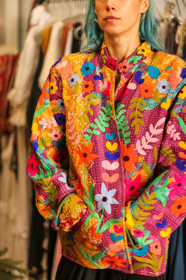 EMBROIDERED JACKET HOSIA - sustainably made MOMO NEW YORK sustainable clothing, bestseller slow fashion