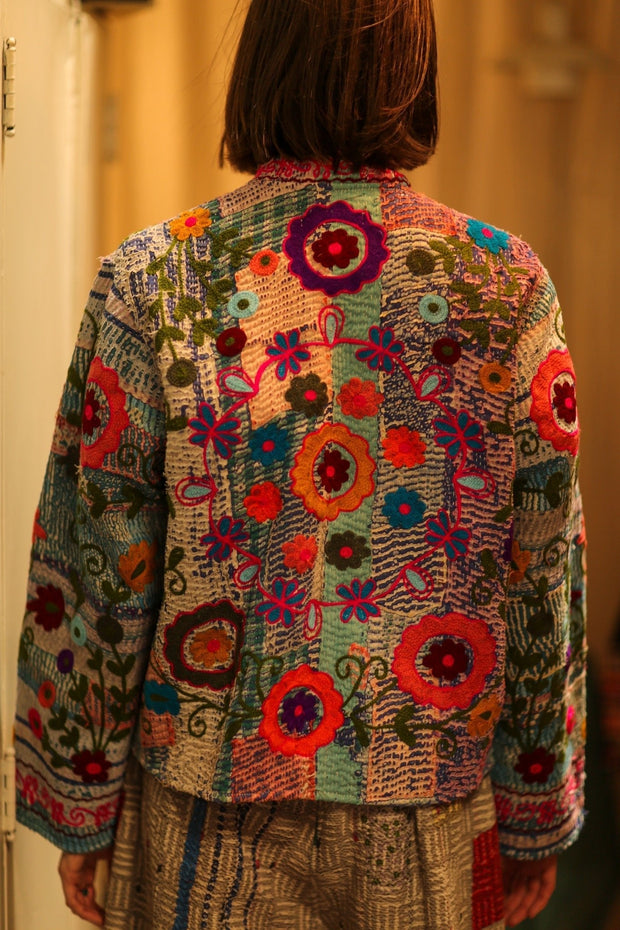 EMBROIDERED JACKET LIBBY - sustainably made MOMO NEW YORK sustainable clothing, coatandjacket slow fashion