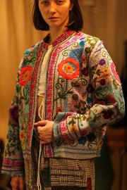 EMBROIDERED JACKET LIBBY - sustainably made MOMO NEW YORK sustainable clothing, coatandjacket slow fashion