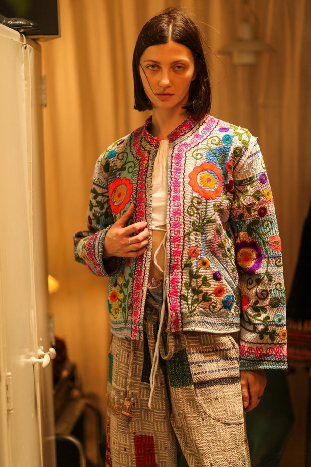 EMBROIDERED JACKET LIBBY - sustainably made MOMO NEW YORK sustainable clothing, coatandjacket slow fashion