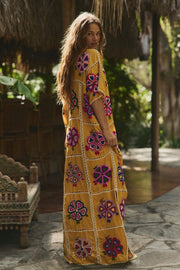 EMBROIDERED KAFTAN JOSIN - sustainably made MOMO NEW YORK sustainable clothing, bestseller slow fashion