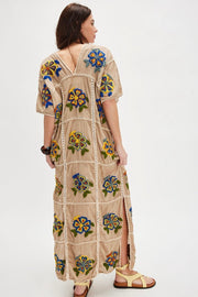 EMBROIDERED KAFTAN JOSIN - sustainably made MOMO NEW YORK sustainable clothing, bestseller slow fashion