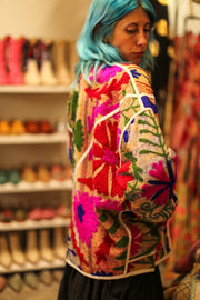 EMBROIDERED KANTHA JACKET AYLIN - sustainably made MOMO NEW YORK sustainable clothing, bestseller slow fashion