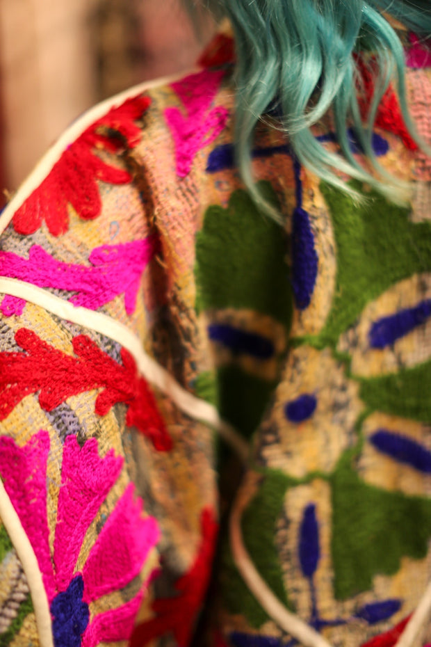 EMBROIDERED KANTHA JACKET AYLIN - sustainably made MOMO NEW YORK sustainable clothing, bestseller slow fashion