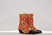 ESME FLORAL EMBROIDERED BOOTS - sustainably made MOMO NEW YORK sustainable clothing, ankle boots slow fashion