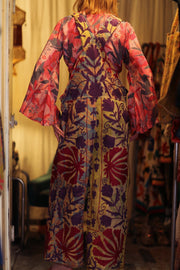 FREYA DUNGAREES EMBROIDERED FLOWERS - sustainably made MOMO NEW YORK sustainable clothing, embroidered slow fashion