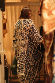 FRINGE KIMONO MATRIXA - sustainably made MOMO NEW YORK sustainable clothing, kimono slow fashion