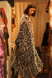 FRINGE KIMONO MATRIXA - sustainably made MOMO NEW YORK sustainable clothing, kimono slow fashion
