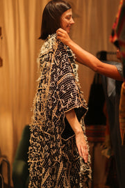FRINGE KIMONO MATRIXA - sustainably made MOMO NEW YORK sustainable clothing, kimono slow fashion