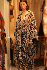 FRINGE KIMONO MATRIXA - sustainably made MOMO NEW YORK sustainable clothing, kimono slow fashion
