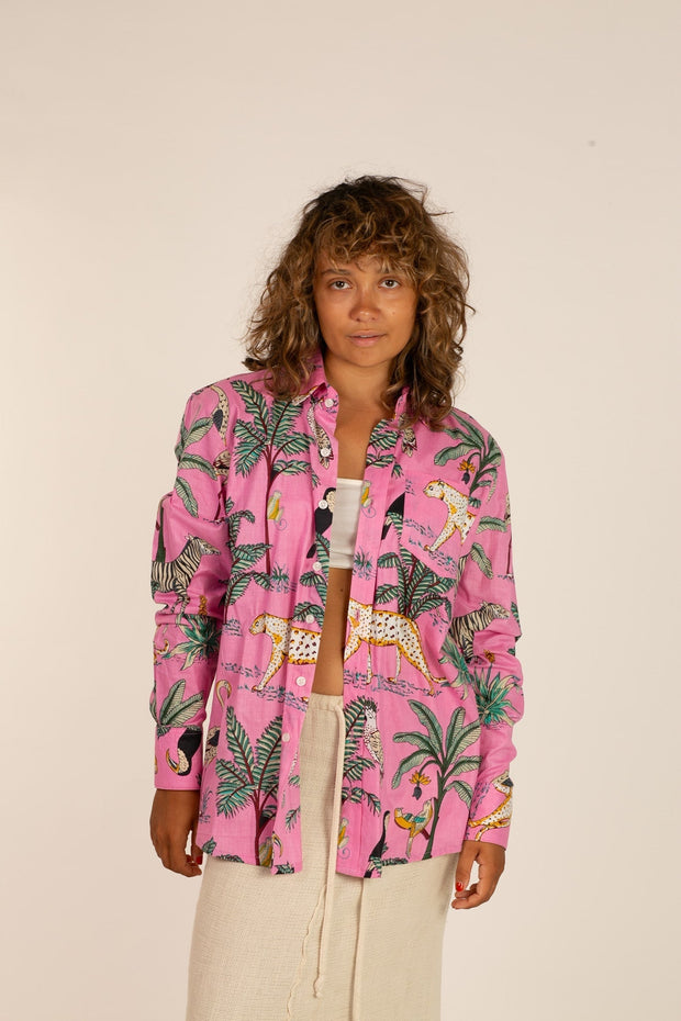 HAWAI STYLE BOYFRIEND SHIRT - sustainably made MOMO NEW YORK sustainable clothing, new slow fashion