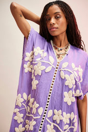 IBIZA EMBROIDERED KAFTAN - sustainably made MOMO NEW YORK sustainable clothing, bestseller slow fashion
