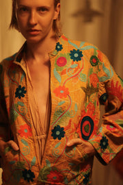 JACKET INGRID MICA EMBROIDERED - sustainably made MOMO NEW YORK sustainable clothing, coatandjacket slow fashion