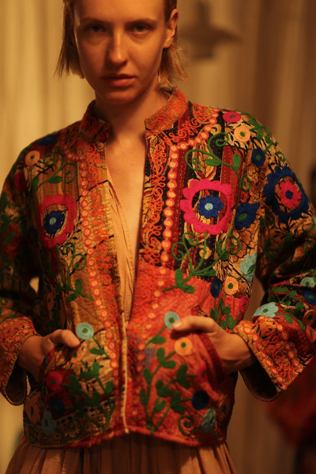 JACKET INGRID NANA EMBROIDERED - sustainably made MOMO NEW YORK sustainable clothing, coatandjacket slow fashion