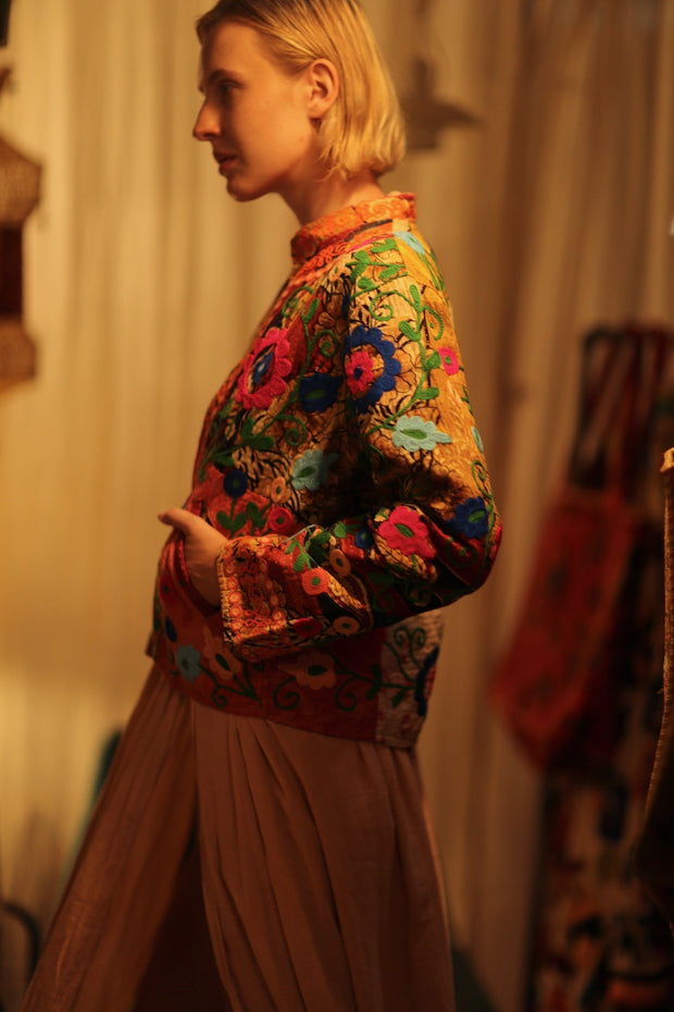 JACKET INGRID NANA EMBROIDERED - sustainably made MOMO NEW YORK sustainable clothing, coatandjacket slow fashion
