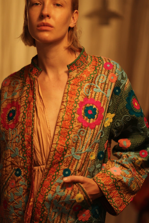 JACKET INGRID YONA EMBROIDERED - sustainably made MOMO NEW YORK sustainable clothing, coatandjacket slow fashion