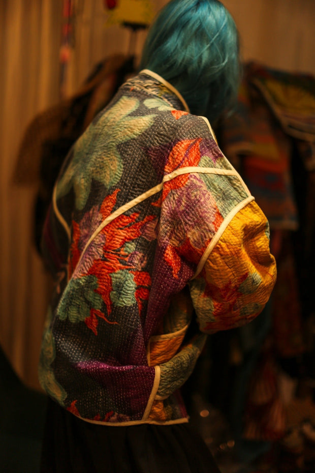 KANTHA ARTISAN JACKET MELEK - sustainably made MOMO NEW YORK sustainable clothing, bestseller slow fashion