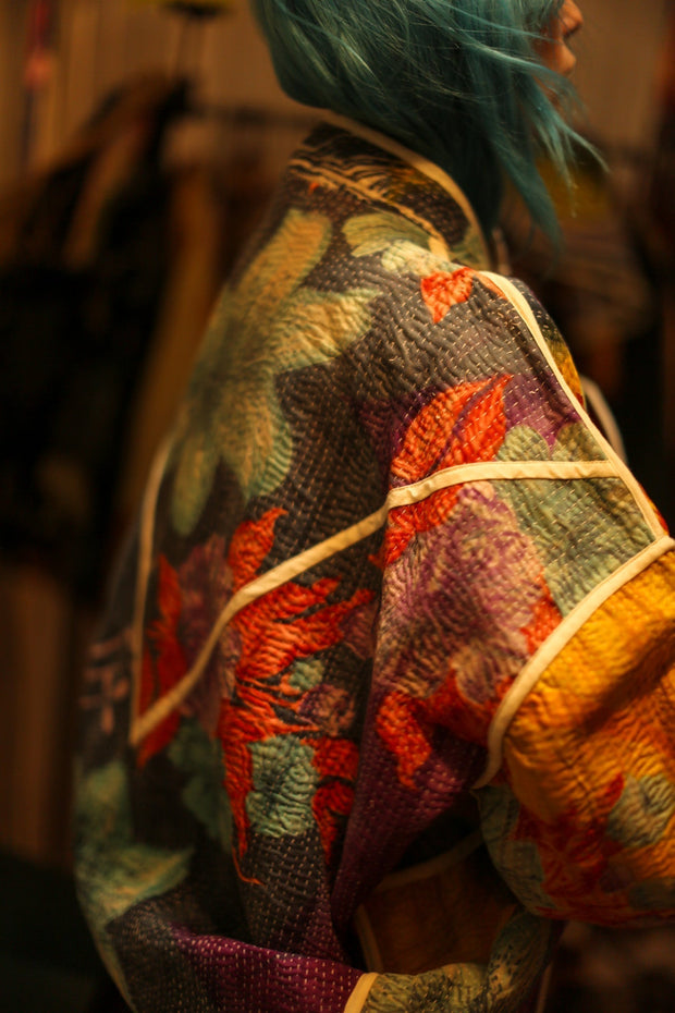 KANTHA ARTISAN JACKET MELEK - sustainably made MOMO NEW YORK sustainable clothing, bestseller slow fashion