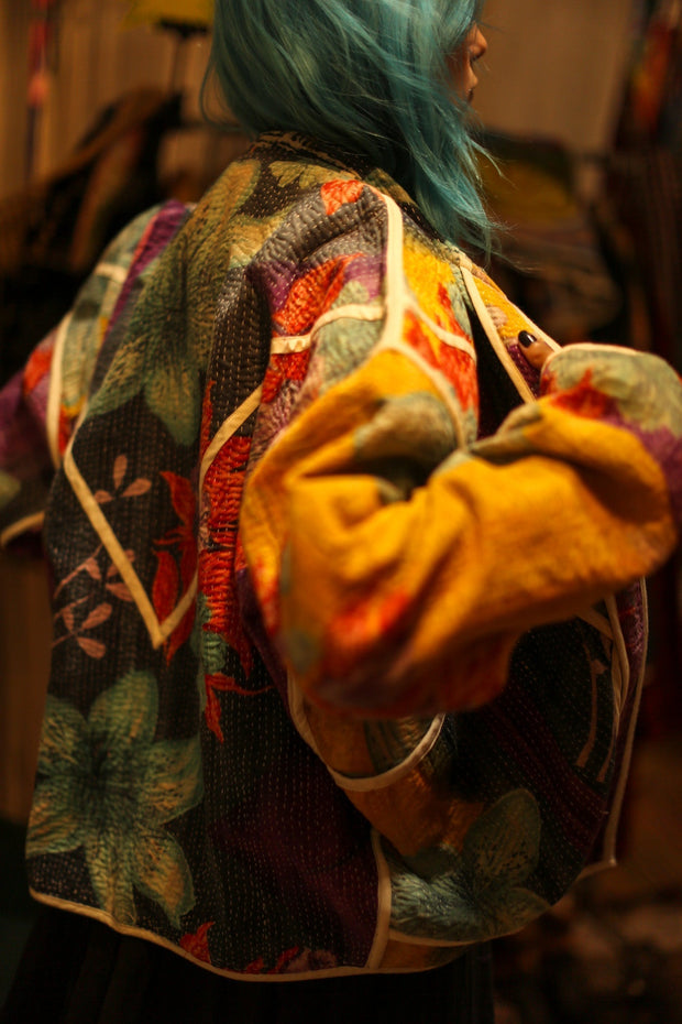 KANTHA ARTISAN JACKET MELEK - sustainably made MOMO NEW YORK sustainable clothing, bestseller slow fashion