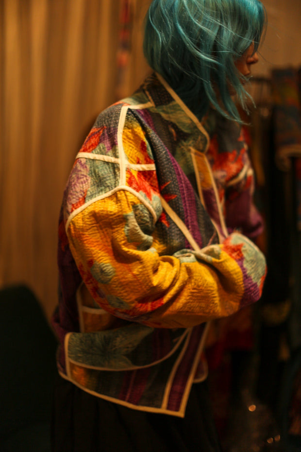 KANTHA ARTISAN JACKET MELEK - sustainably made MOMO NEW YORK sustainable clothing, bestseller slow fashion