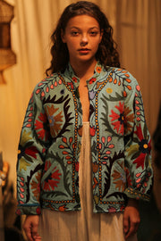 KANTHA EMBROIDERED JACKET ANTONA - sustainably made MOMO NEW YORK sustainable clothing, coatandjacket slow fashion
