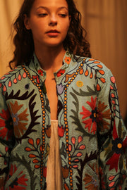 KANTHA EMBROIDERED JACKET ANTONA - sustainably made MOMO NEW YORK sustainable clothing, coatandjacket slow fashion