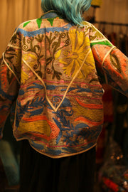 KANTHA EMBROIDERED JACKET ELA - sustainably made MOMO NEW YORK sustainable clothing, bestseller slow fashion