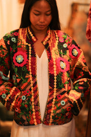 KANTHA EMBROIDERED JACKET INGRID DUSTIN - sustainably made MOMO NEW YORK sustainable clothing, bestseller slow fashion