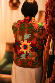 KANTHA EMBROIDERED JACKET INGRID MANU - sustainably made MOMO NEW YORK sustainable clothing, bestseller slow fashion