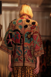 KANTHA EMBROIDERED KIMONO MONTY - sustainably made MOMO NEW YORK sustainable clothing, embellished slow fashion