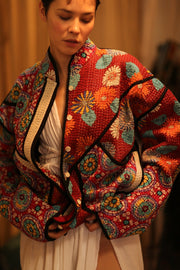 KANTHA JACCKET CANDY - sustainably made MOMO NEW YORK sustainable clothing, coatandjacket slow fashion
