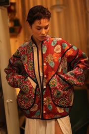 KANTHA JACCKET CANDY - sustainably made MOMO NEW YORK sustainable clothing, coatandjacket slow fashion