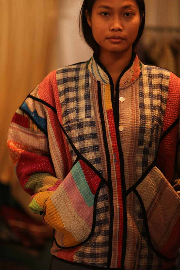 KANTHA JACKET BUSRAS - sustainably made MOMO NEW YORK sustainable clothing, coatandjacket slow fashion